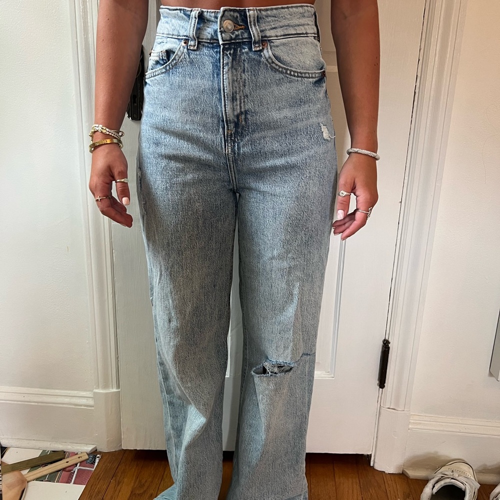 H&M High Waisted Wide Leg Jeans